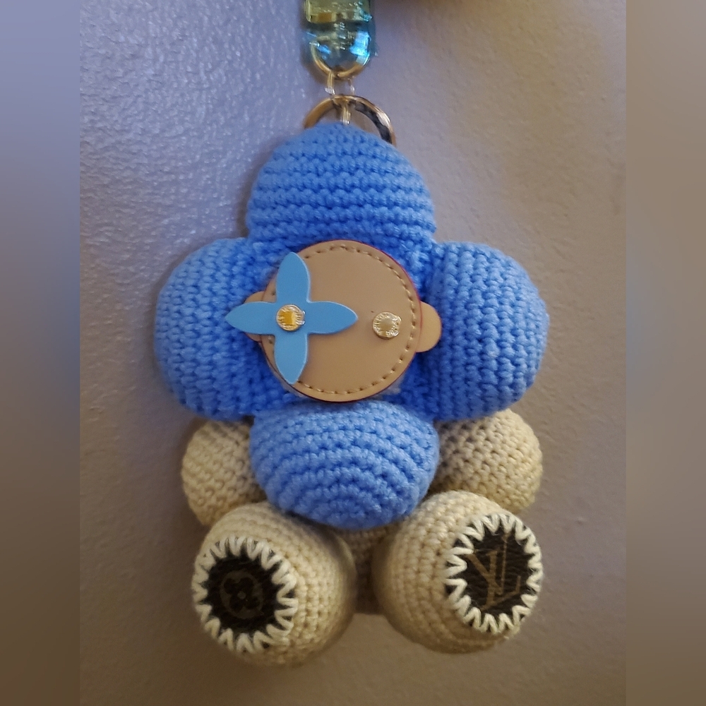 Crochet Flower Character Bag Charm